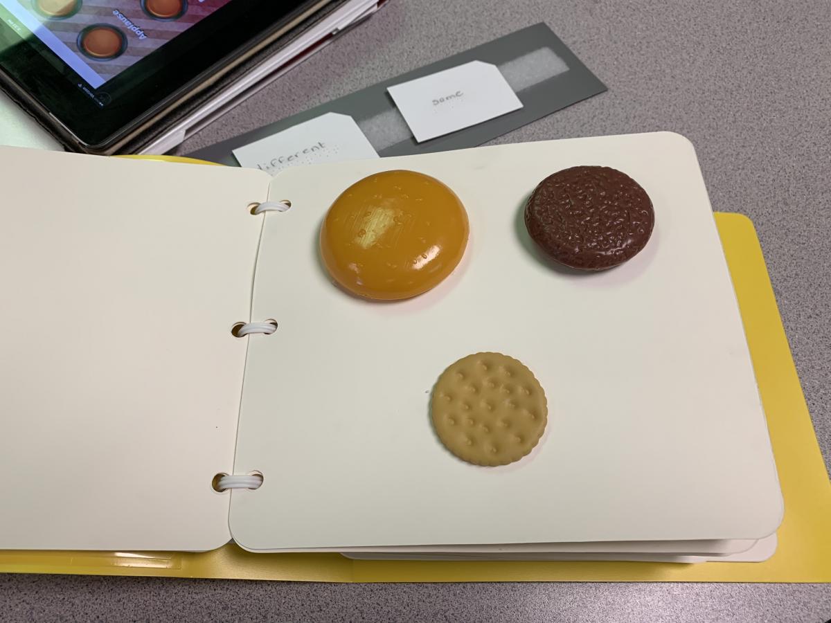 3 round food items: hamburger bun, cookie, cracker 3 round food items: hamburger bun, cookie, cracker
