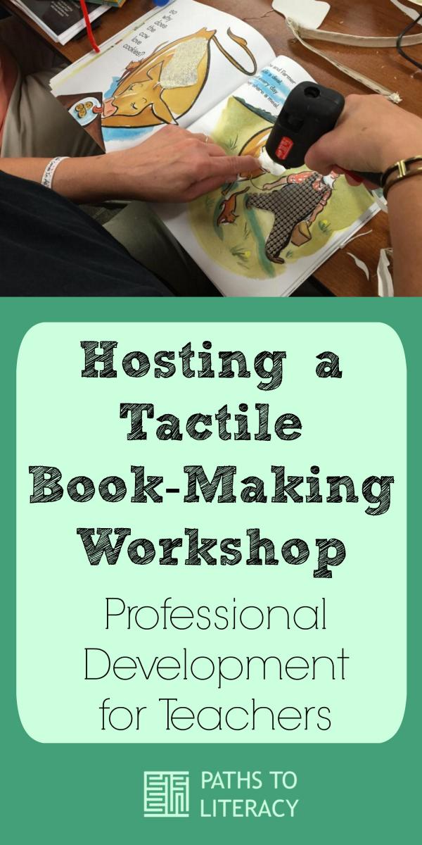 Collage of hosting a tactile book-making workshop