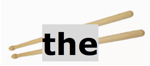 drumsticks with the word