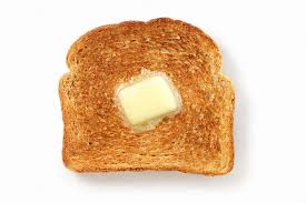 butter melting on toast