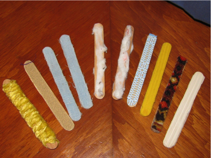 Tongue depressor texture sticks