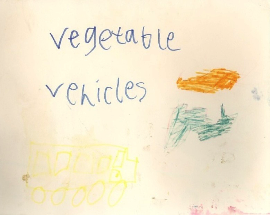 Drawing of vegetable vehicles