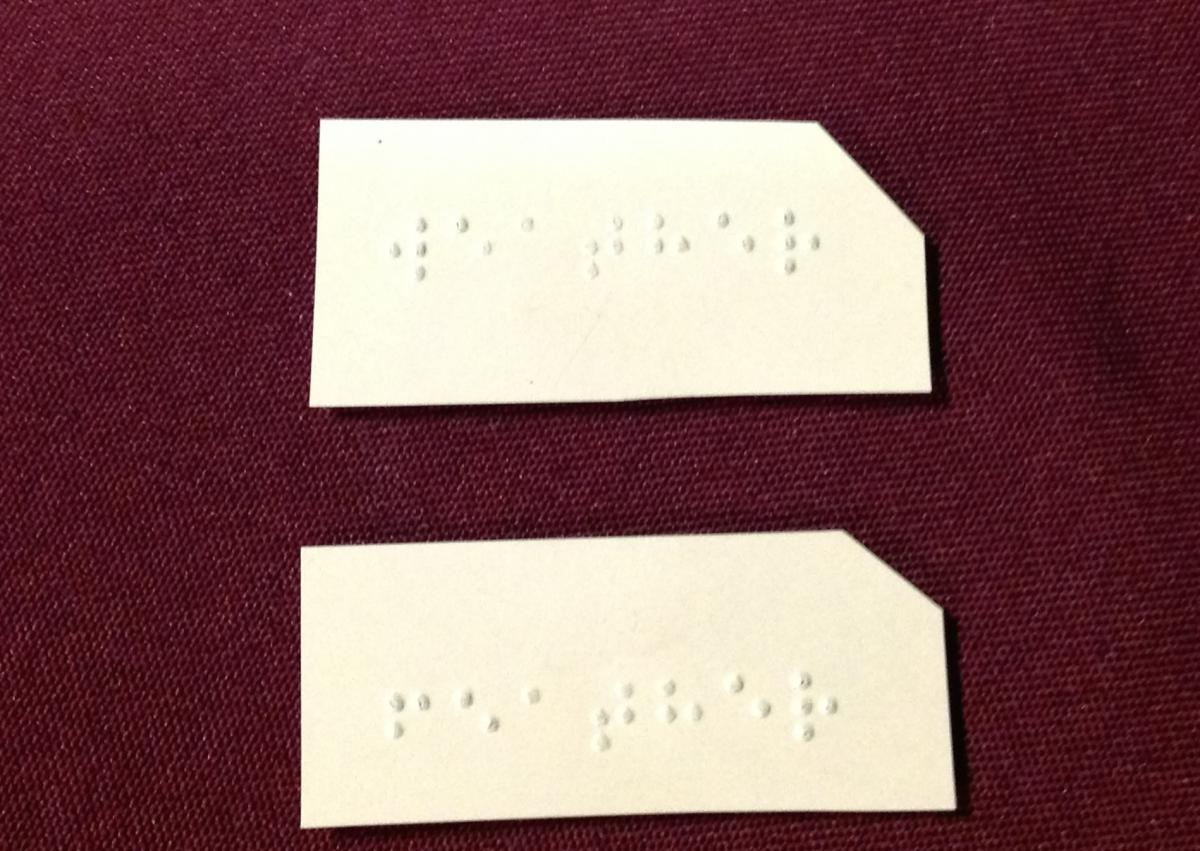 Weather and feather braille cards