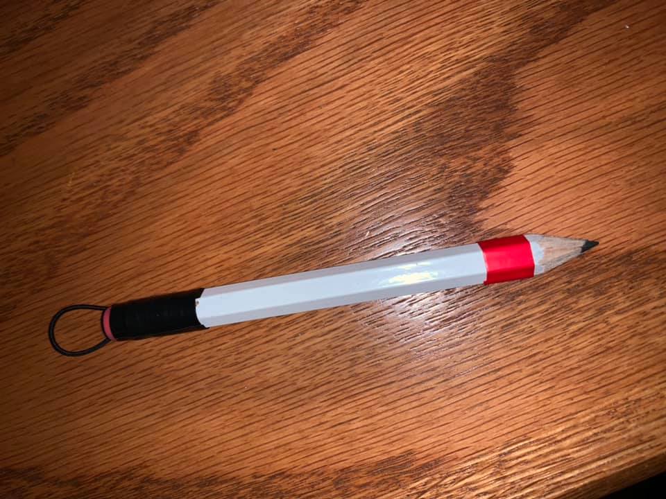 White cane pencil 