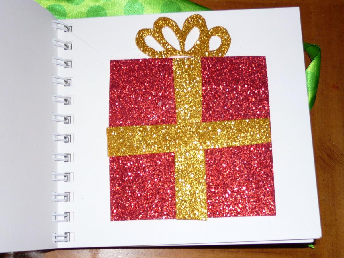Page with glitter package
