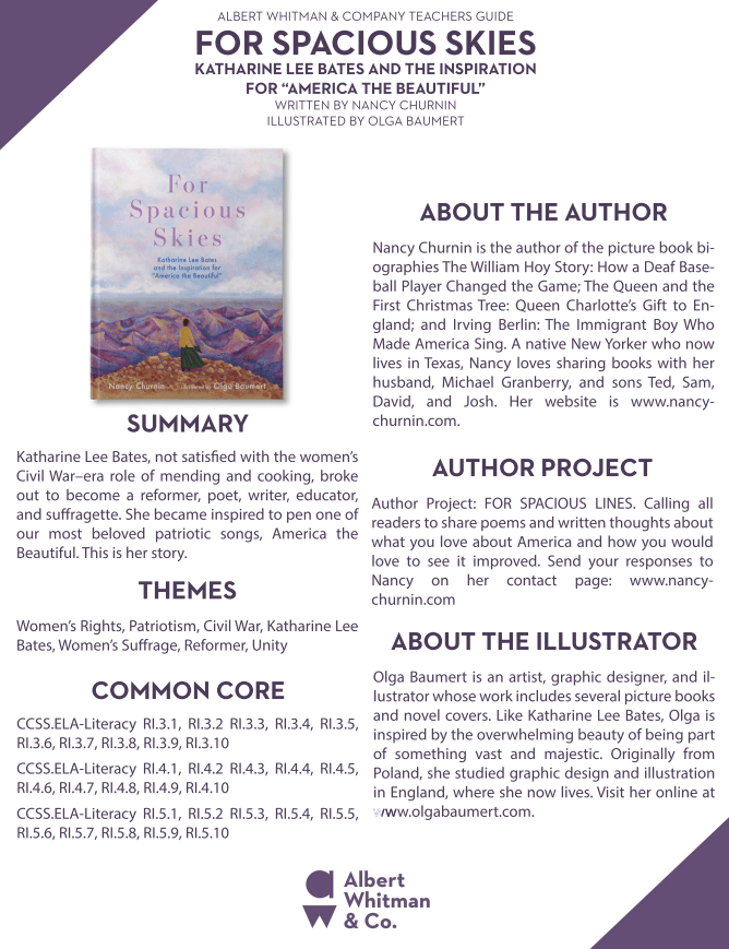 for spacious skies teacher pages 