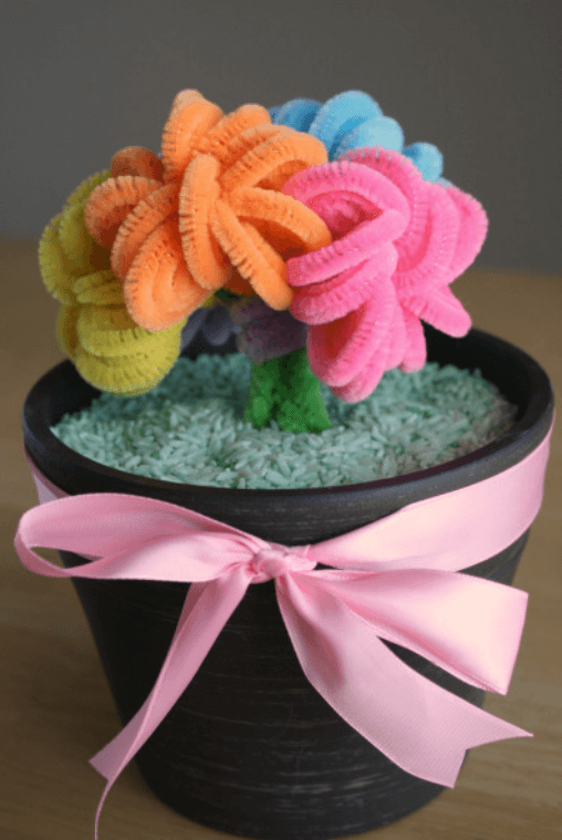 Mothers Day pipe cleaner flowers