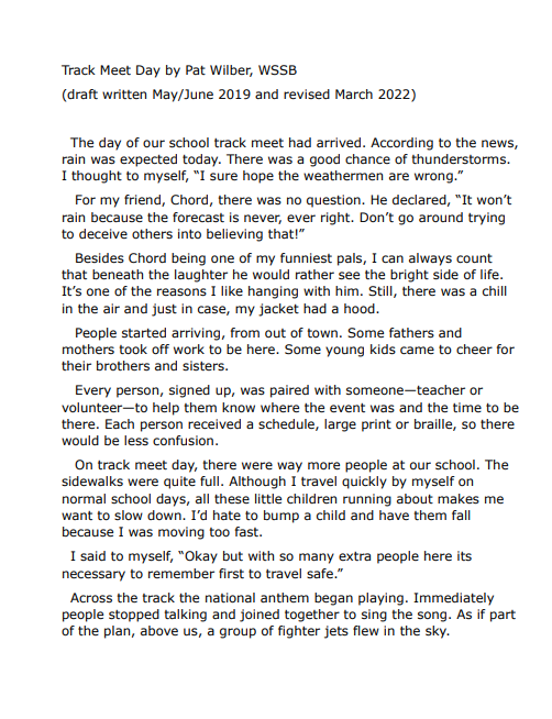 track meet day cover sheet