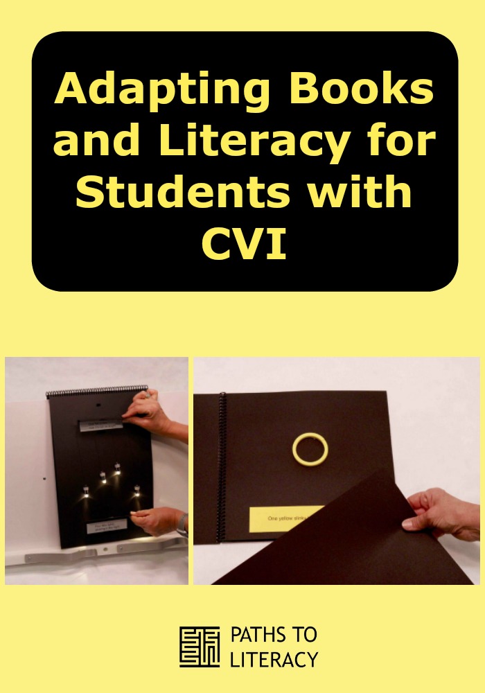 Collage of adapting books for students with CVI