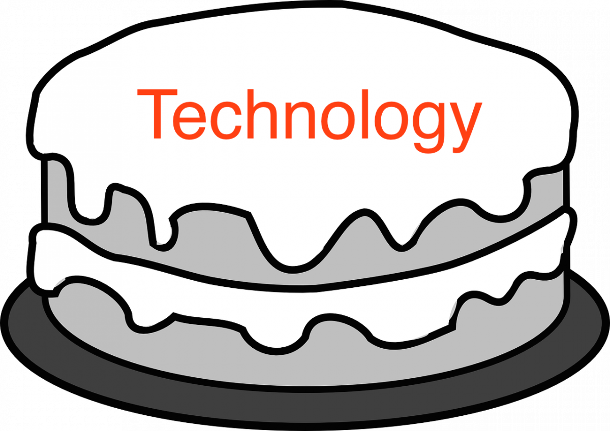 drawing of cake with 