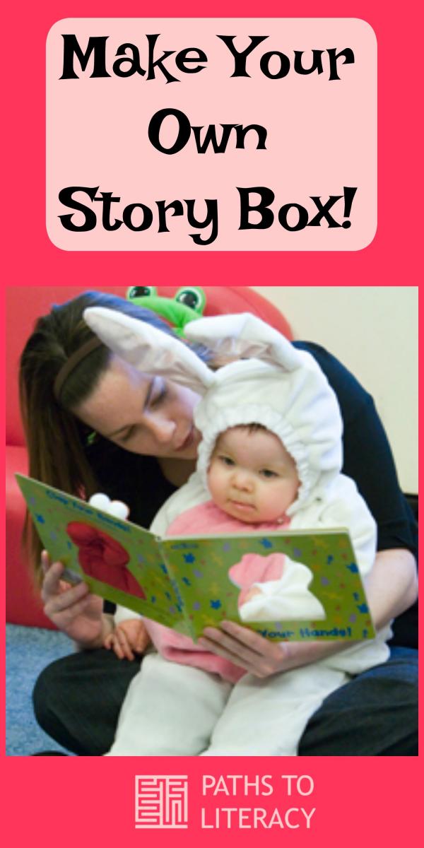 Collage of making your own story box