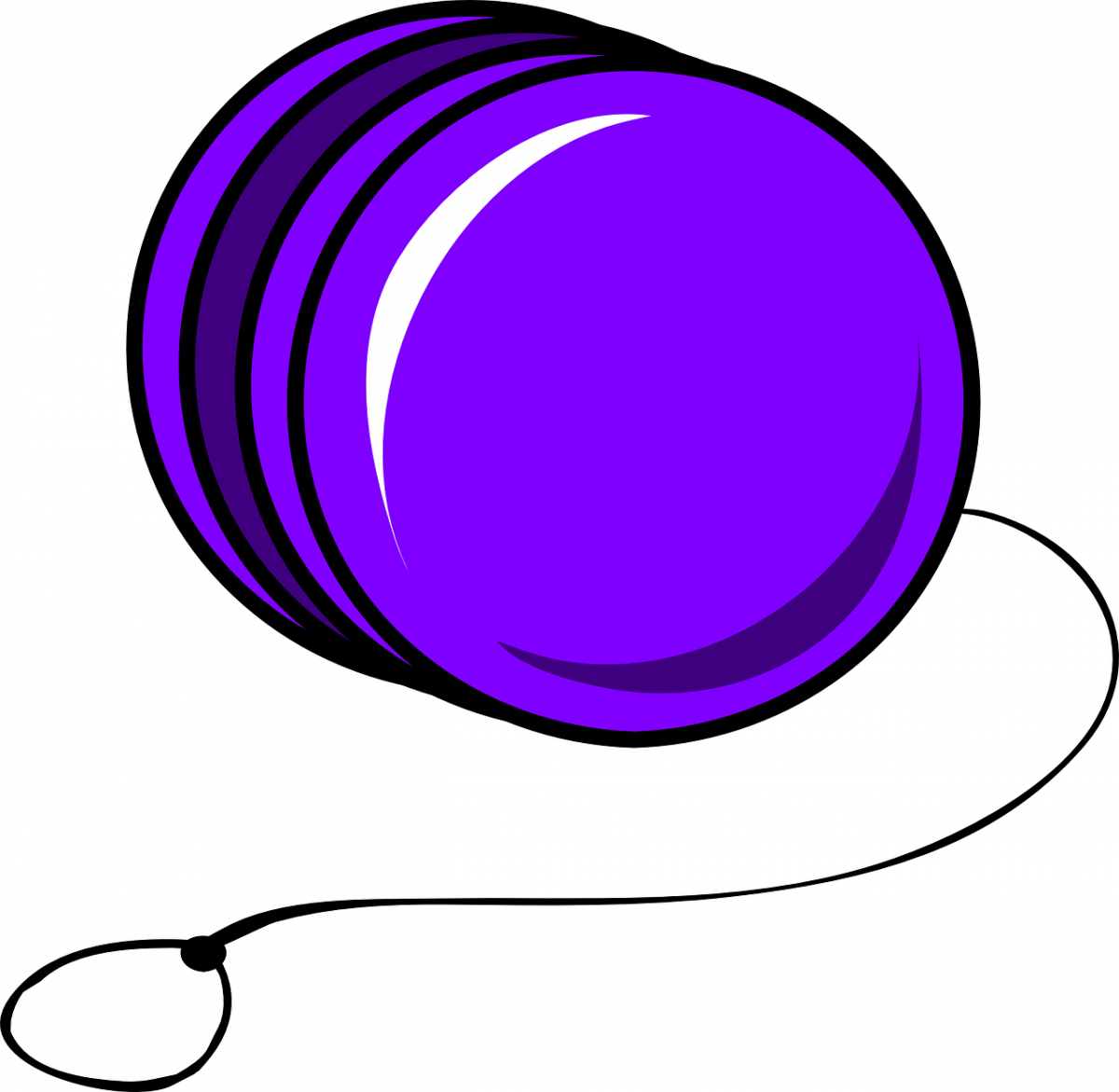 drawing of purple yoyo