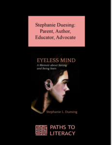 Stephanie Duesing: Parent, Author, Educator, Advocate title with the book cover under it