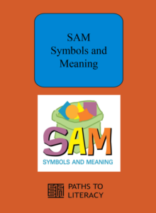 SAM Symbols and Meaning title and an illustration of the title with a bag filled with shapes