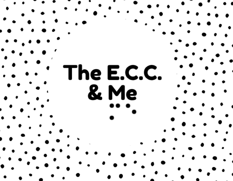 The E.C.C. and Me title, logo with visual braille dots of Me