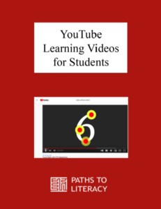 YouTube Learning Videos for Students title with a screen shot of a video for students who have CVI (Cortical/Cerebral Vision Impairment).
