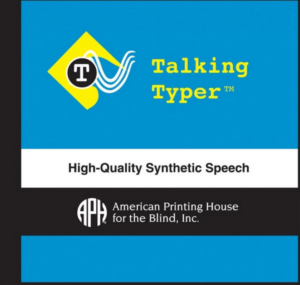Talking Typer through APH, high quality synthetic speech photo.