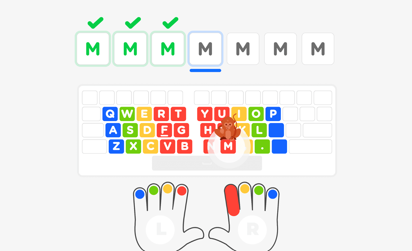 Screen from learning the letter 