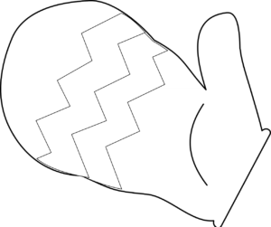 Drawing of a mitten