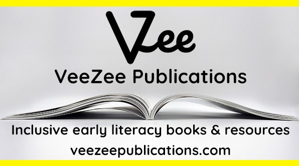 VeeZee Publications logo, inclusive early literacy books and resources. veezeepublications.com