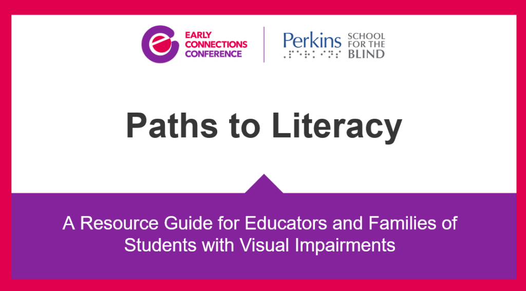 ECC Conference Logo with the intro. screen shot of Paths to Literacy.