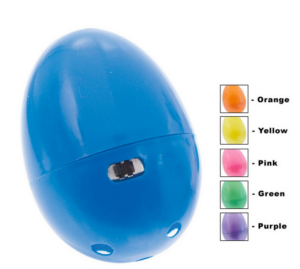 Plastic eggs that have a switch on each to make the beeping sound.