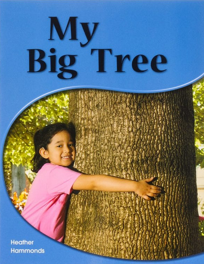 My Big Tree book with a picture of a young girl hugging a tree.