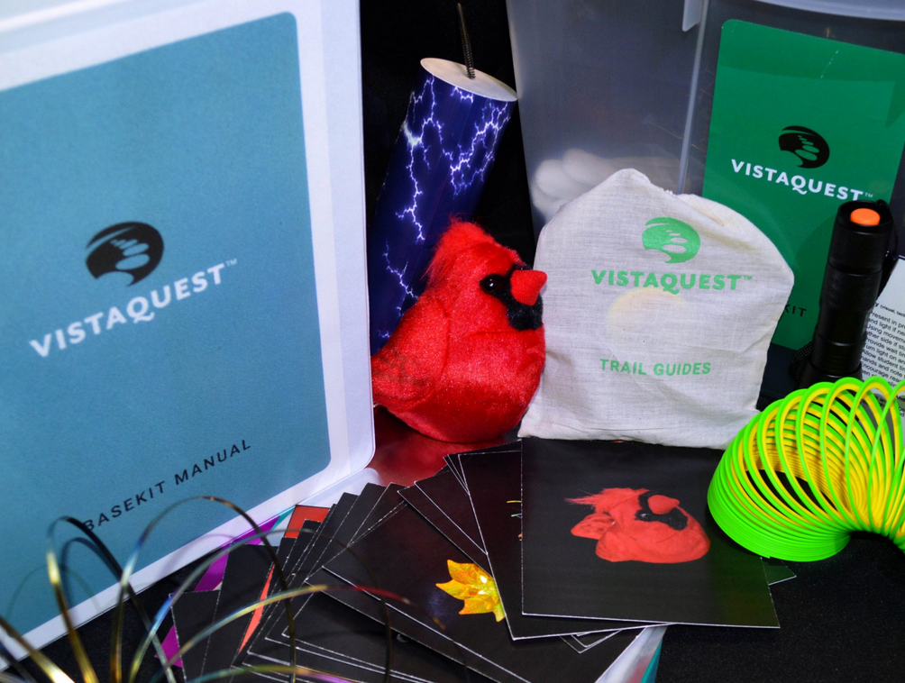 Visionquest Basekit that includes a guidebook and real object pictures that coordination with the actual objects