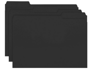 Black file folder