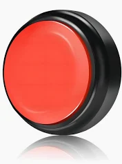 A large red button