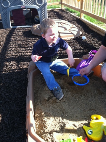 Liam in the sandbox