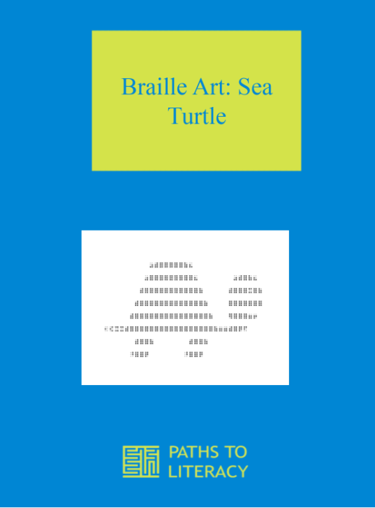 Braille Art: Sea Turtle Pin