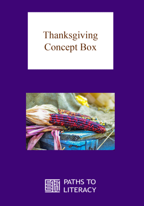 Thanksgiving Concept Box title with a picture of an ear of corn.