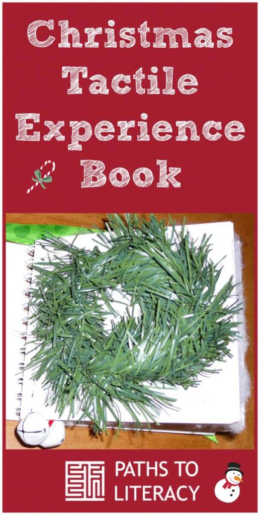 Collage of Christmas tactile experience book