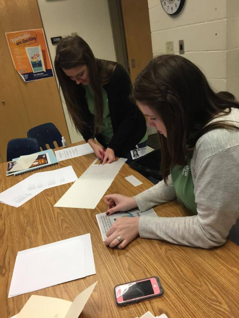 College students creating books