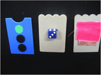 Tactile symbols using cards from Tactile Connections Kit