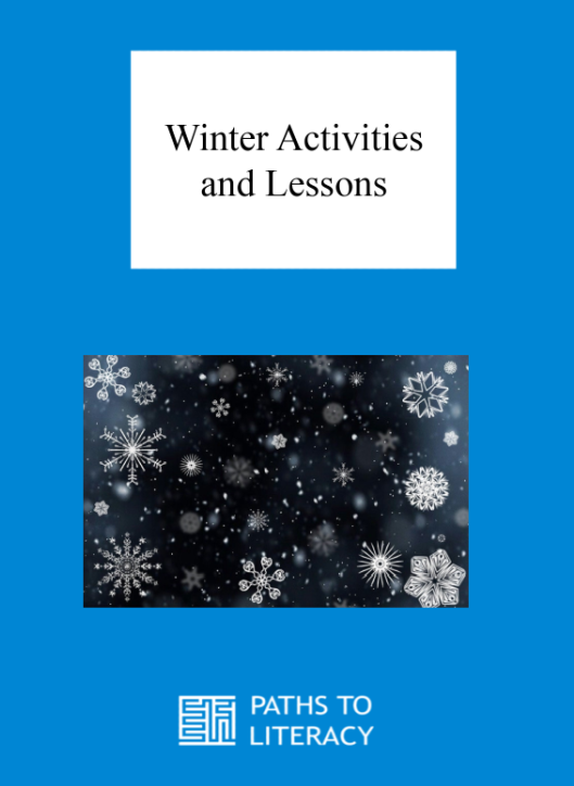 Winter activities and lessons title with a picture of snowflakes