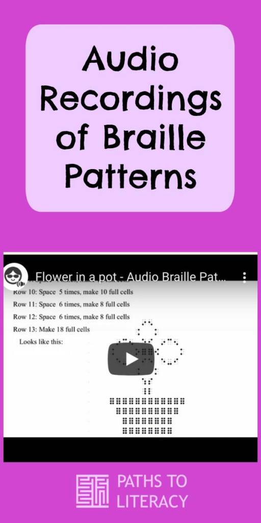Collage of audio recordings of braille patterns
