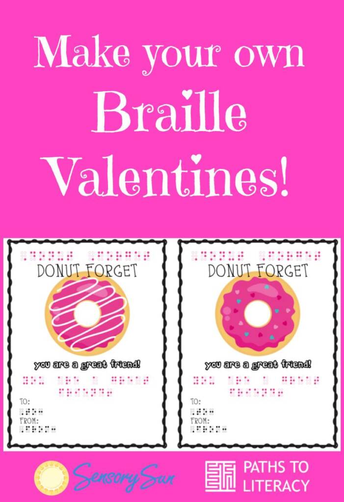 Collage of Make your own Braille Valentines