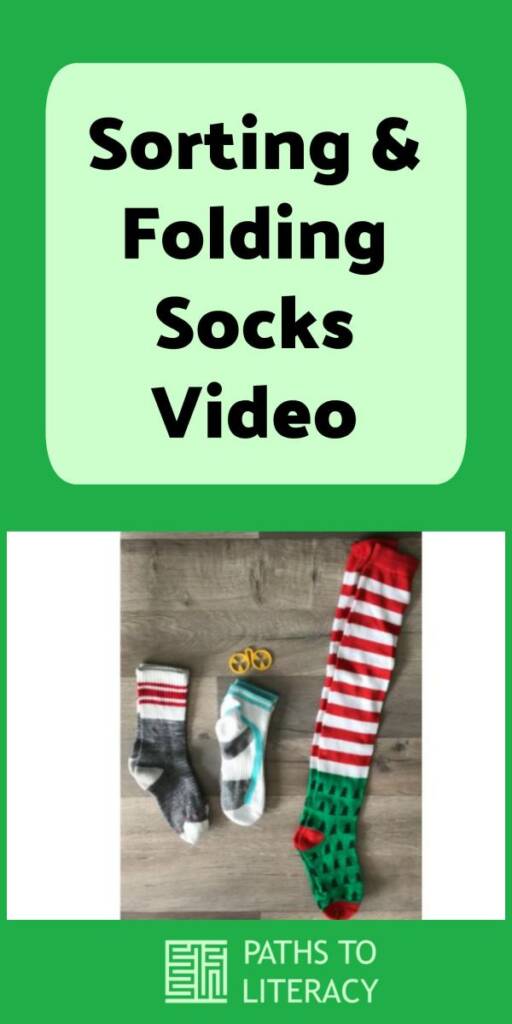 Collage of Sorting & Folding Socks Video