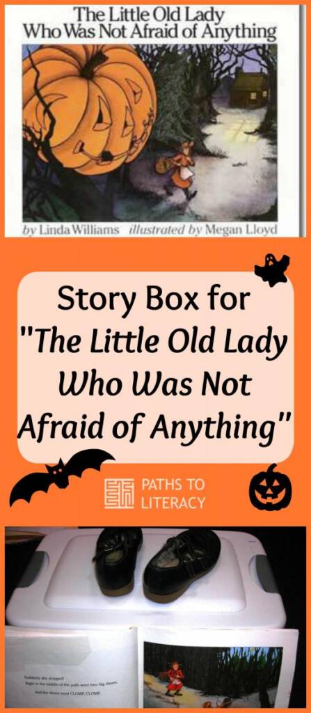 Collage of story box for "The Little Old Lady Who Was Not Afraid of Anything"