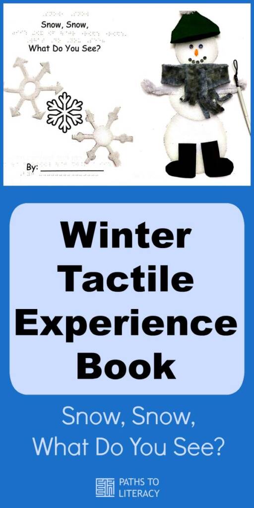 Collage of winter tactile experience book