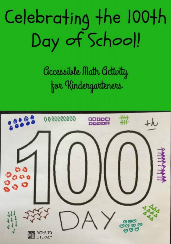 Collage of celebrating the 100th day of school