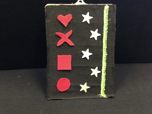 Tactile clipboards with stars and other shapes