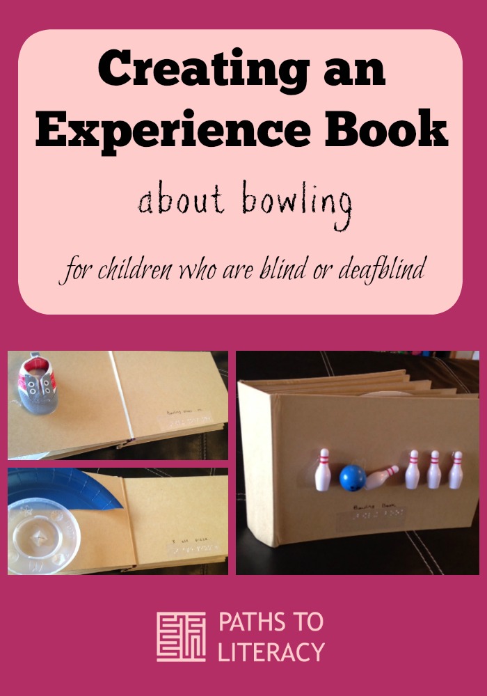 Collage of creating an experience book about bowling