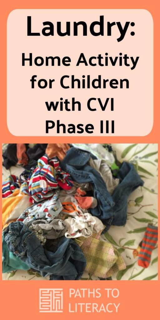 Collage of Laundry activity for children with CVI Phase 3
