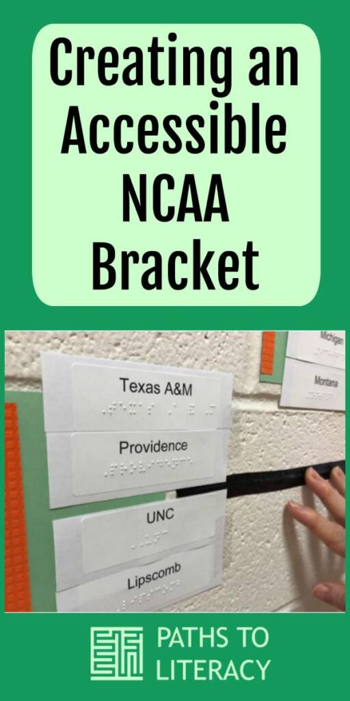 Collage of creating an accessible NCAA bracket