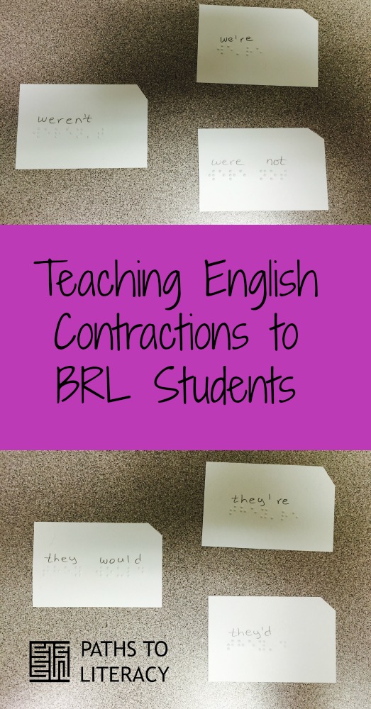Collage of teaching English contractions to BRL students