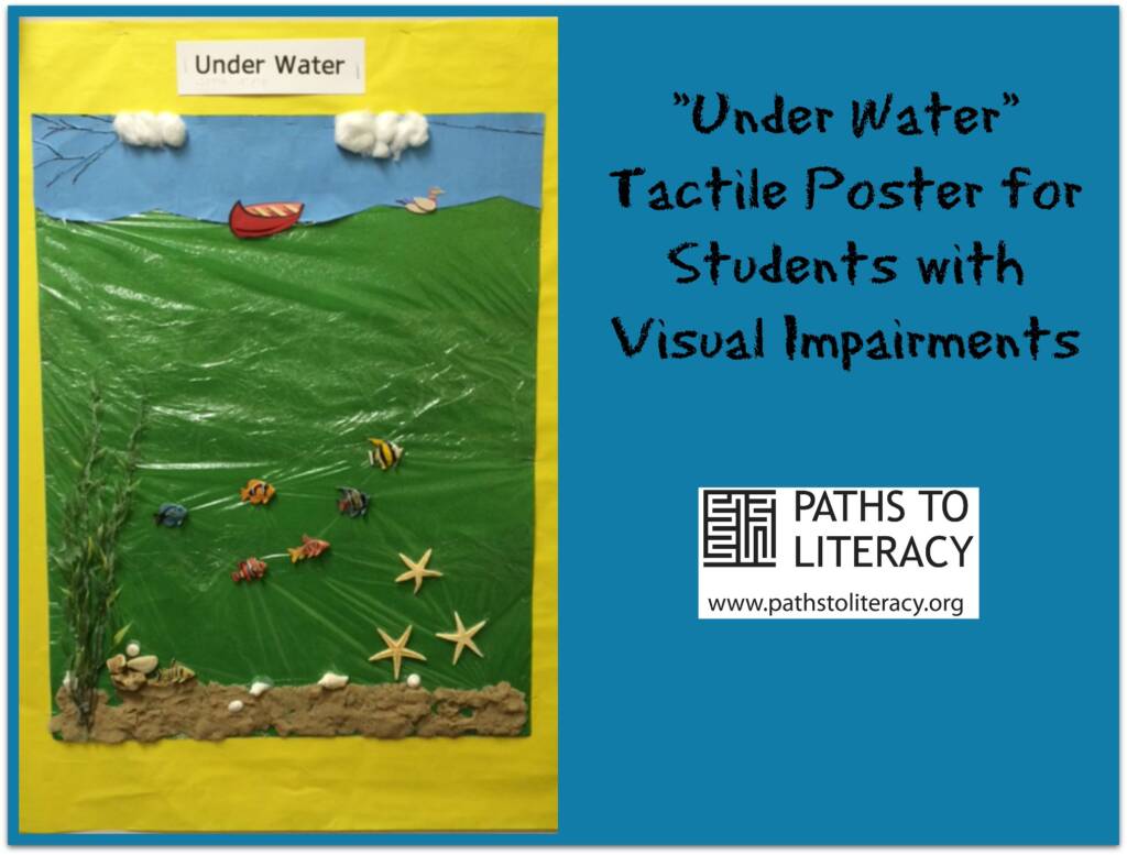 Collage of under water tactile poster for student with visual impairments