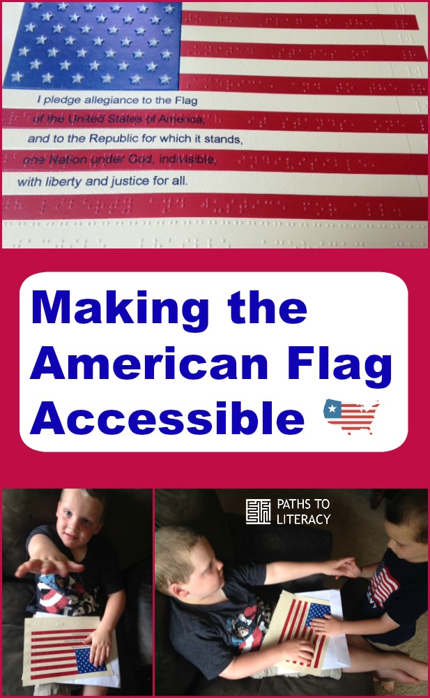 Collage of making the American flag accessible